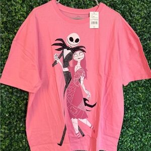 Hybrid Apparel Pink Nightmare Before Christmas Graphic Tee